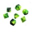 7 Green-Yellow/silver Polyhedral Dice Set - CHX26454